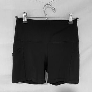 Active Life Women's Black Bike Shorts with Side Pockets Size Small